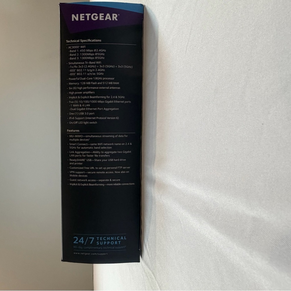 NETGEAR‎ Nighthawk X6S AC3000 Tri-Band WiFi Router Model# R7900P - Picture 5 of 13